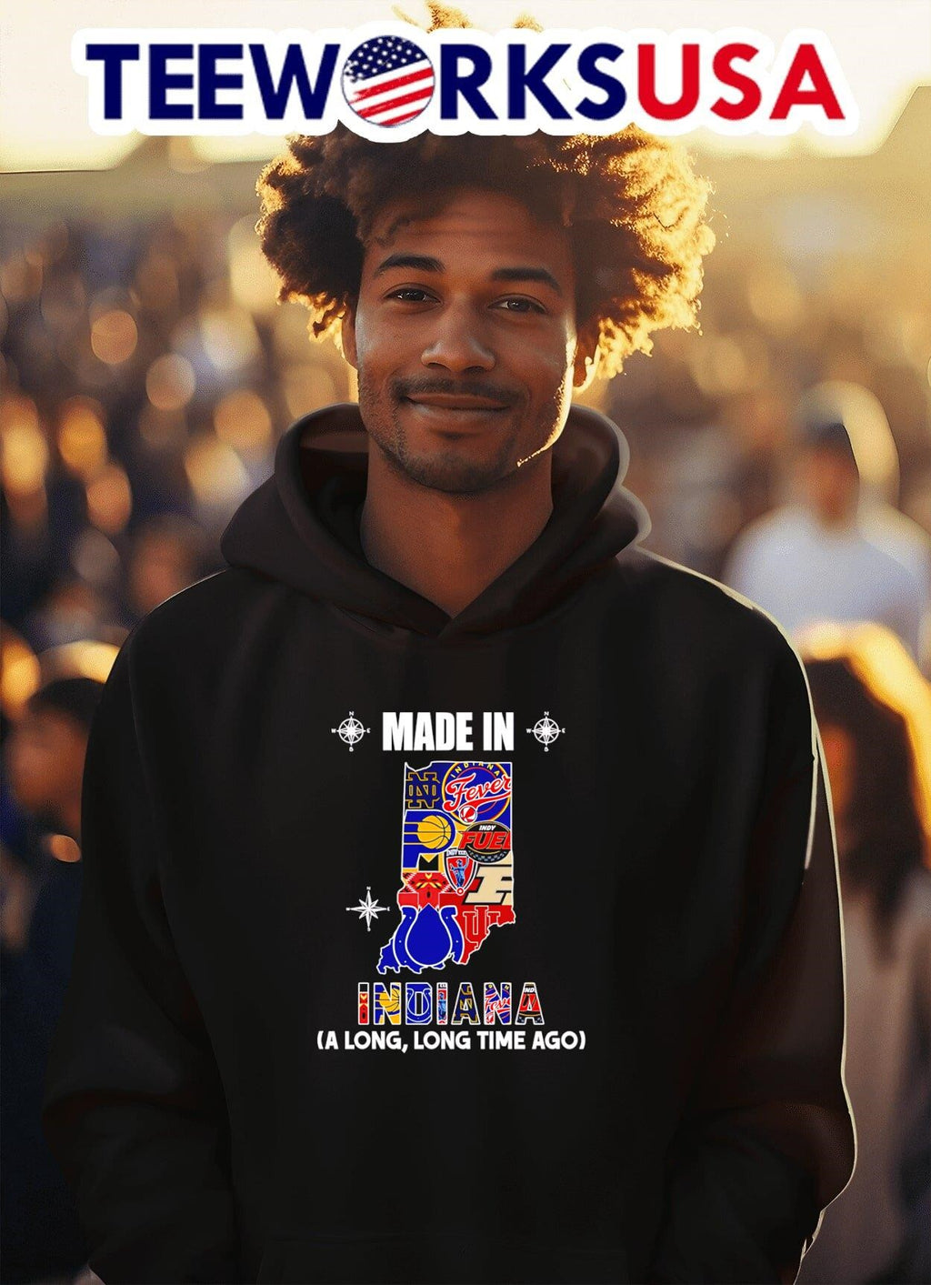 Made in Indiana a long time ago - Adult & Kids T-Shirts, Sweatshirts & Hoodies apparel design preview 2