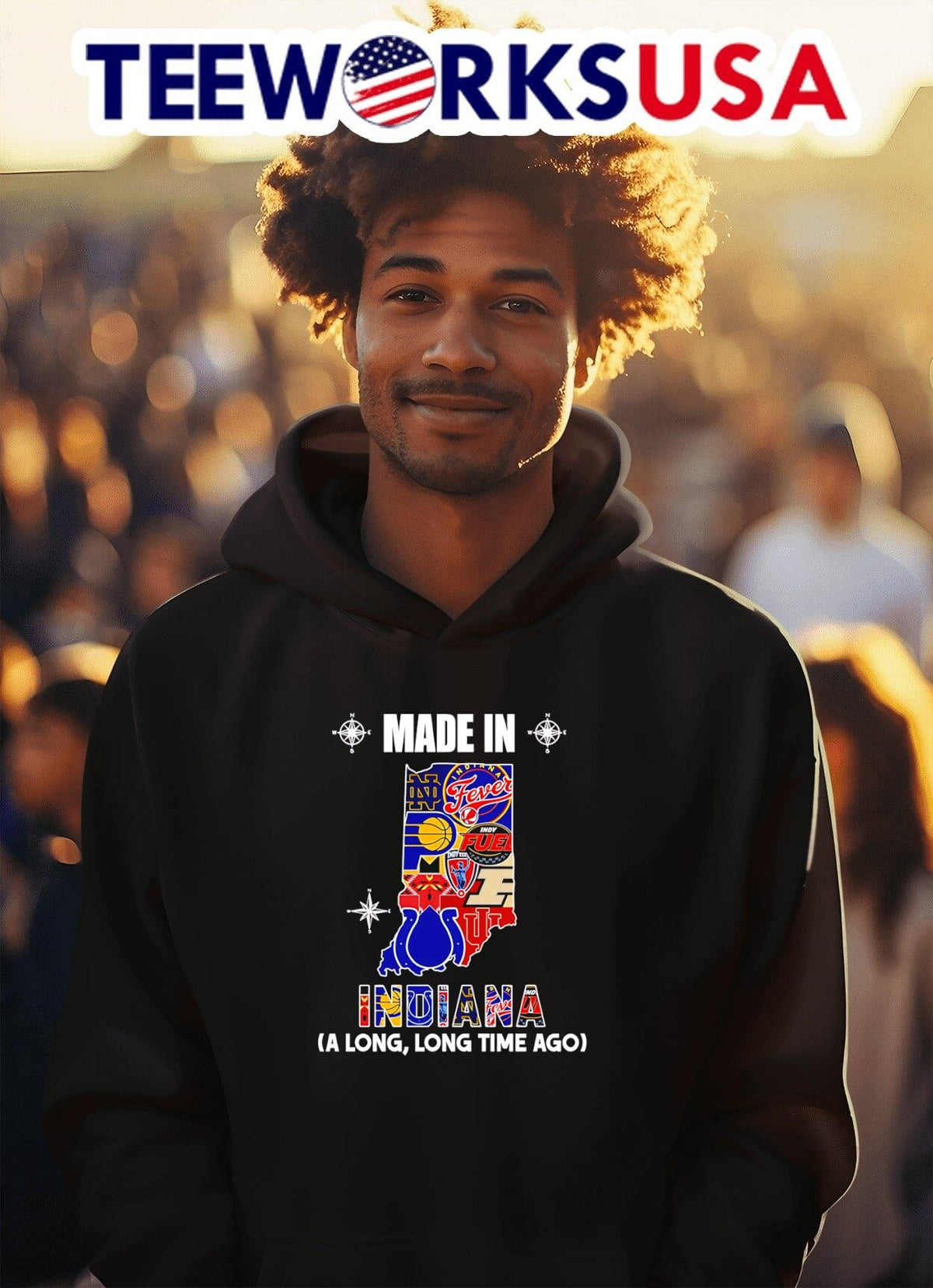 Made in Indiana a long time ago - Adult & Kids T-Shirts, Sweatshirts & Hoodies apparel design preview 2