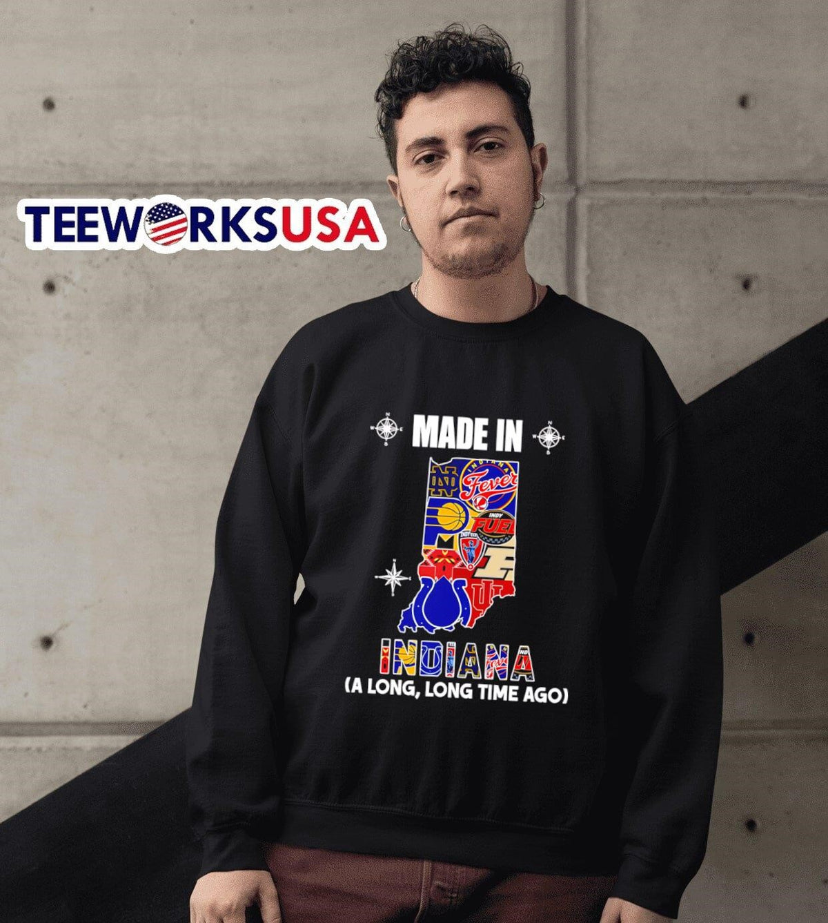 Made in Indiana a long time ago - Adult & Kids T-Shirts, Sweatshirts & Hoodies apparel design preview 6