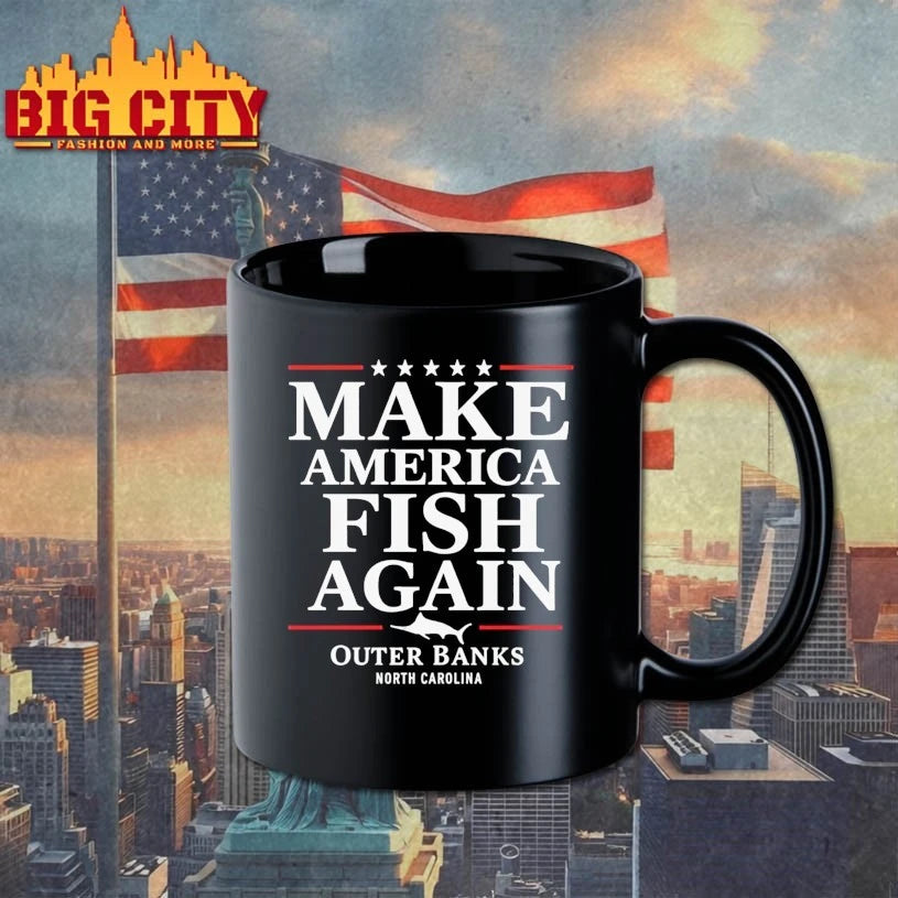 Make America Fish Again Outer bank - Adult & Kids T-Shirts, Sweatshirts & Hoodies apparel design preview 3