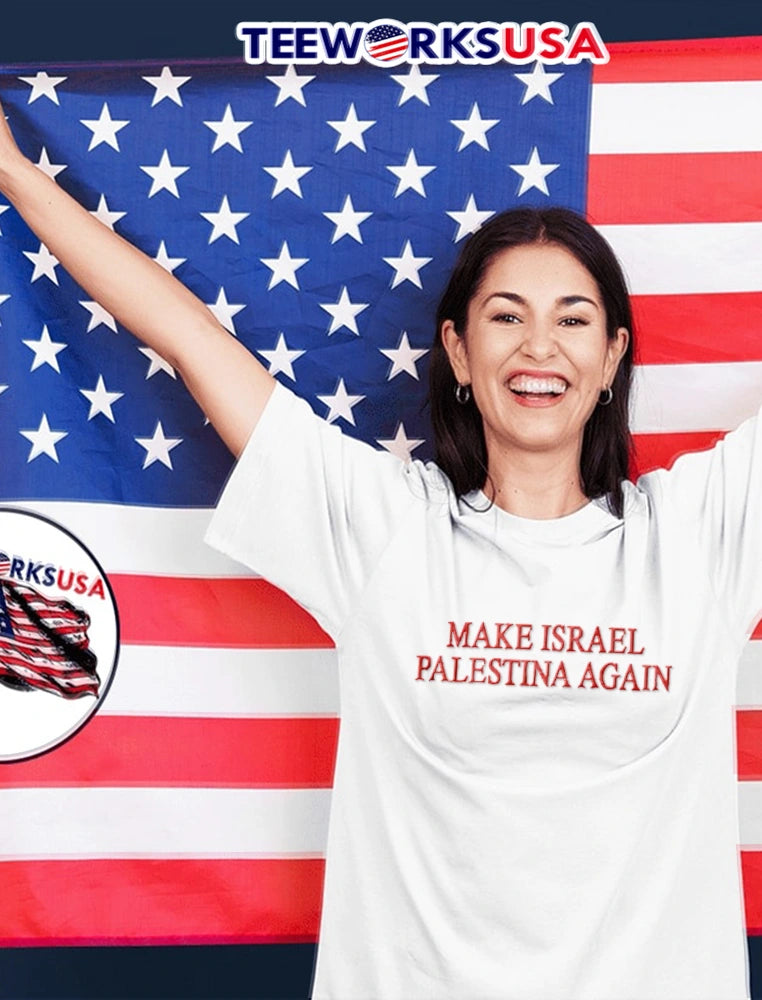 Make Israel Palestina again text - Adult & Kids T-Shirts, Sweatshirts & Hoodies apparel design preview 2