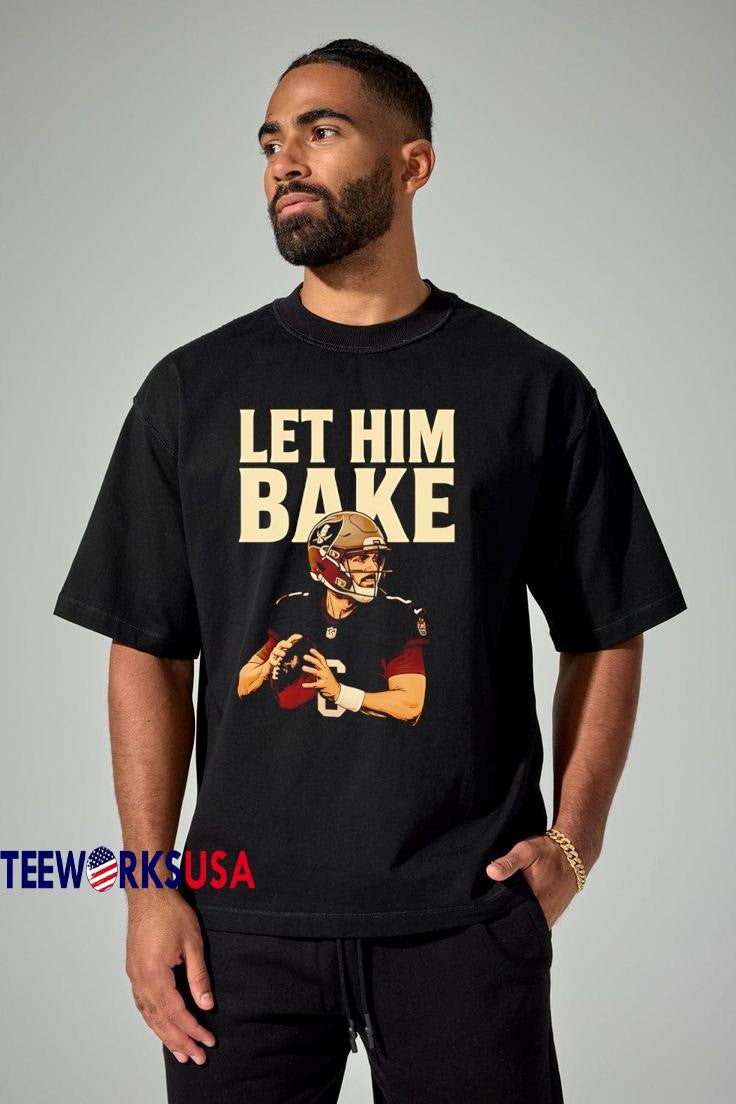 Maker Bayfield Let Him Bake football - Adult & Kids T-Shirts, Sweatshirts & Hoodies apparel design preview 1
