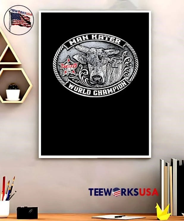 Man Hater PBR Emblem Belt Buckle logo - Adult & Kids T-Shirts, Sweatshirts & Hoodies apparel design preview 5