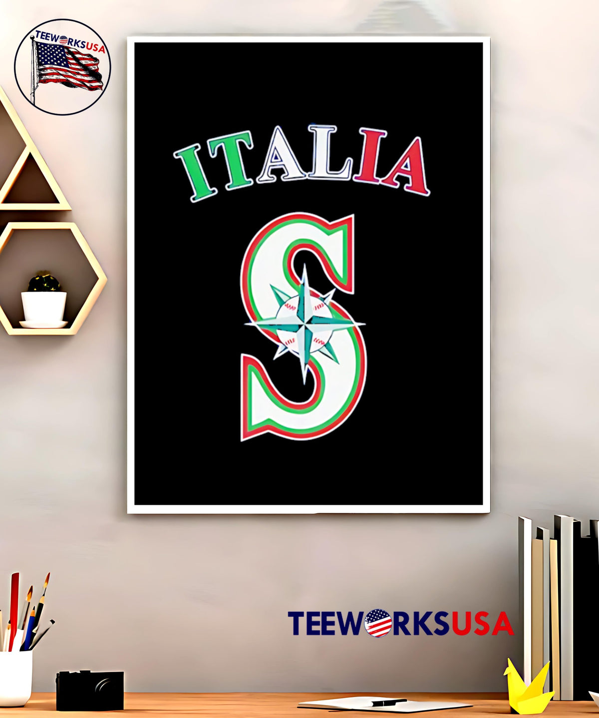 Mariners italian heritage celebration - Adult & Kids T-Shirts, Sweatshirts & Hoodies apparel design preview 5