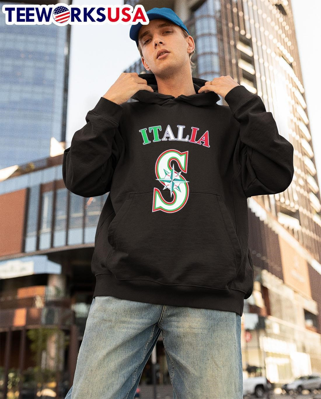 Mariners italian heritage celebration - Adult & Kids T-Shirts, Sweatshirts & Hoodies apparel design preview 3