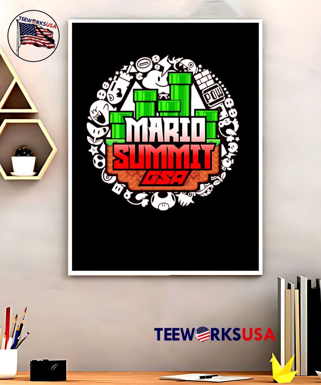 Mario Summit GSA logo - Adult & Kids T-Shirts, Sweatshirts & Hoodies apparel design preview 5