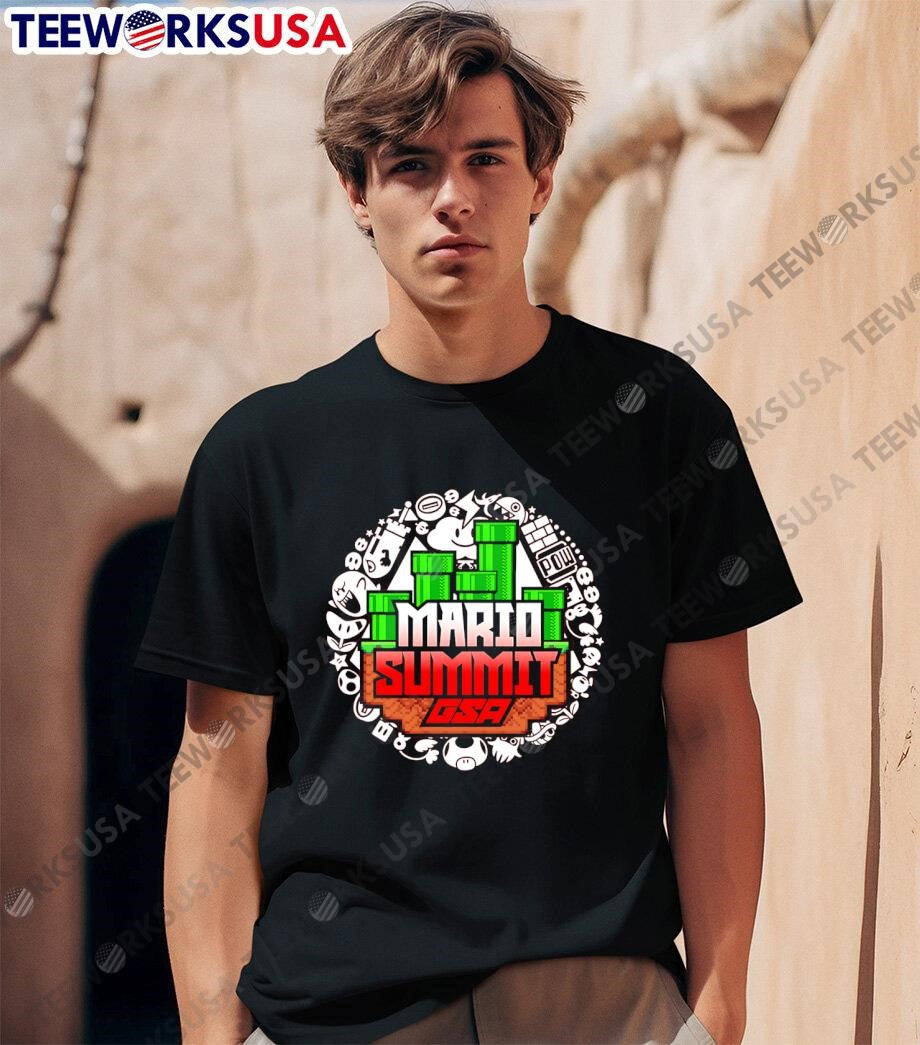 Mario Summit GSA logo - Adult & Kids T-Shirts, Sweatshirts & Hoodies apparel design preview 1