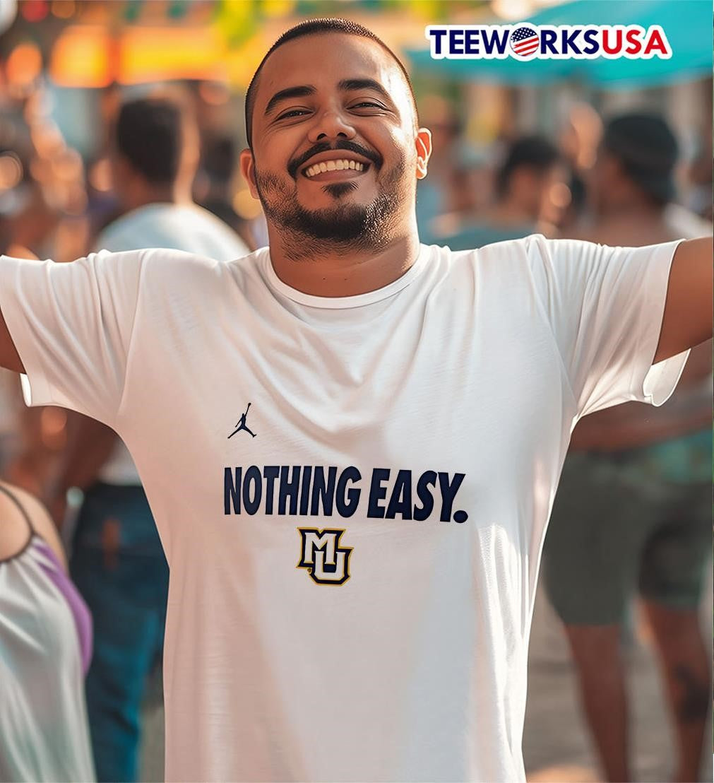Marquette Golden Eagles Nothing Easy - Adult & Kids T-Shirts, Sweatshirts & Hoodies apparel design preview 2