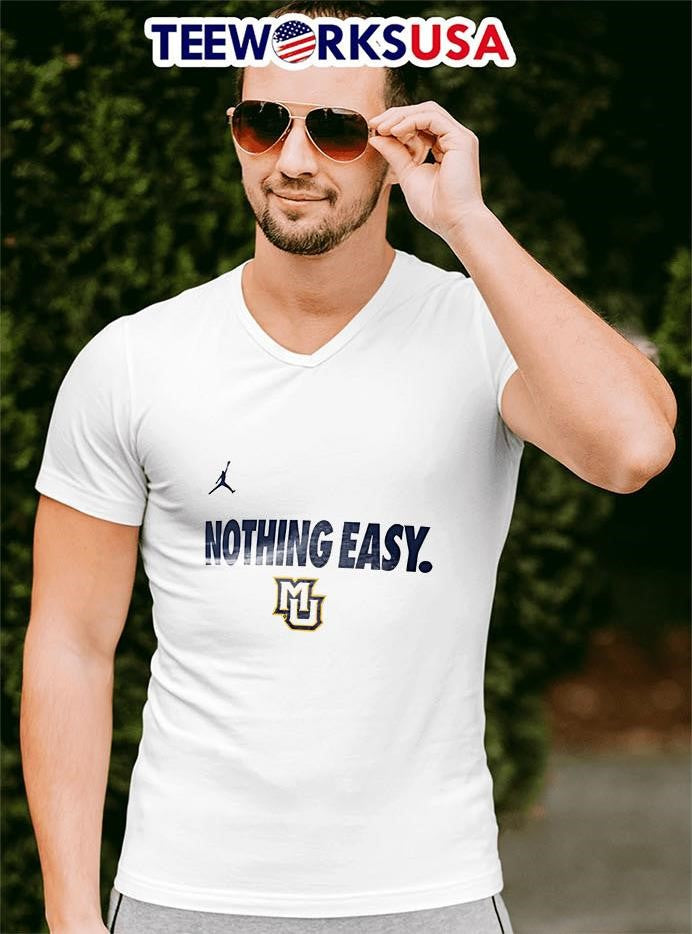Marquette Golden Eagles Nothing Easy - Adult & Kids T-Shirts, Sweatshirts & Hoodies apparel design preview 4
