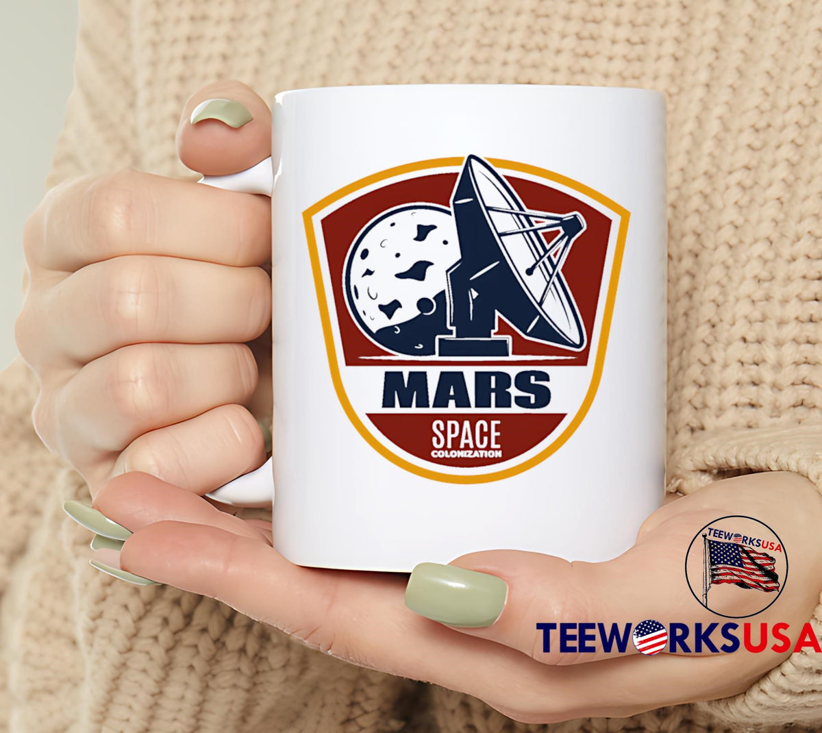 Mars Space Colonization logo - Adult & Kids T-Shirts, Sweatshirts & Hoodies apparel design preview 6