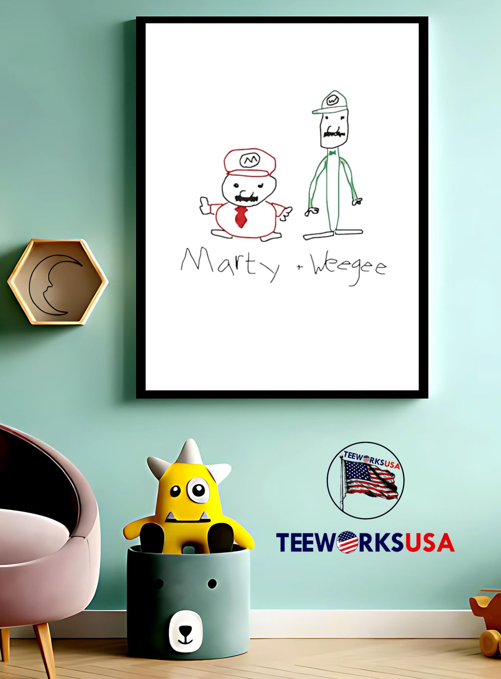 Marty And Weegee meme - Adult & Kids T-Shirts, Sweatshirts & Hoodies apparel design preview 4