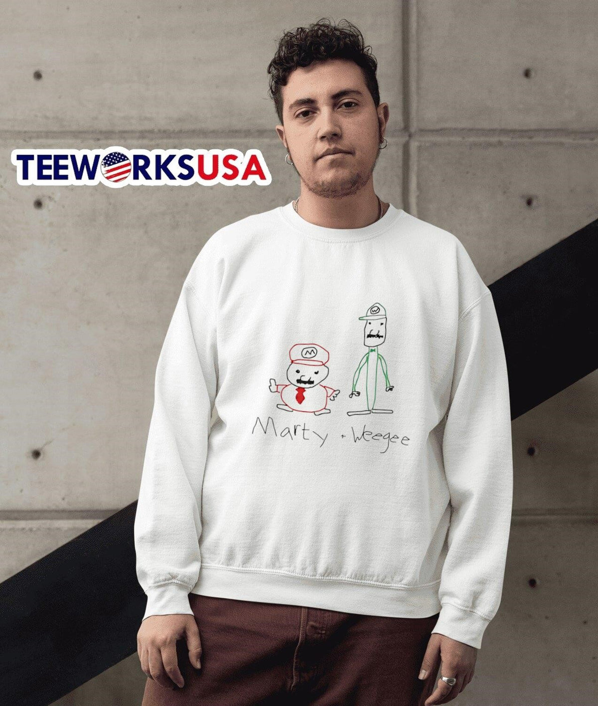 Marty And Weegee meme - Adult & Kids T-Shirts, Sweatshirts & Hoodies apparel design preview 5