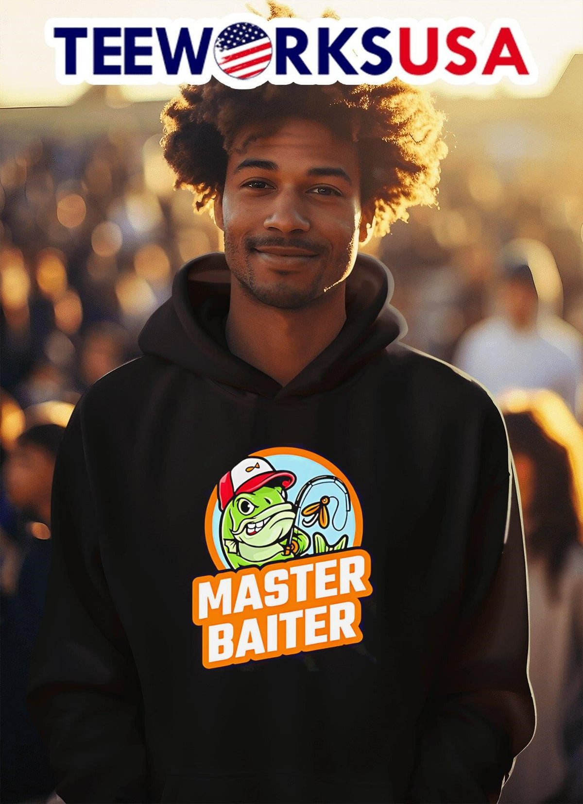 Master Baiter Fishing Funny - Adult & Kids T-Shirts, Sweatshirts & Hoodies apparel design preview 2