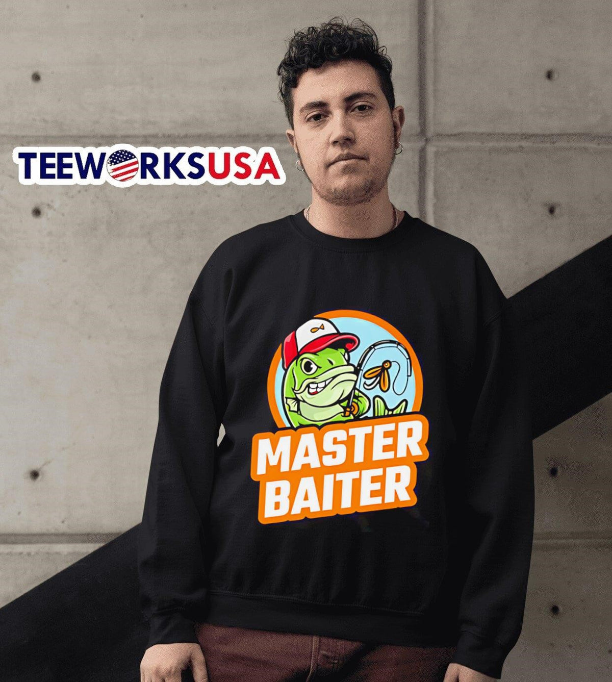 Master Baiter Fishing Funny - Adult & Kids T-Shirts, Sweatshirts & Hoodies apparel design preview 6