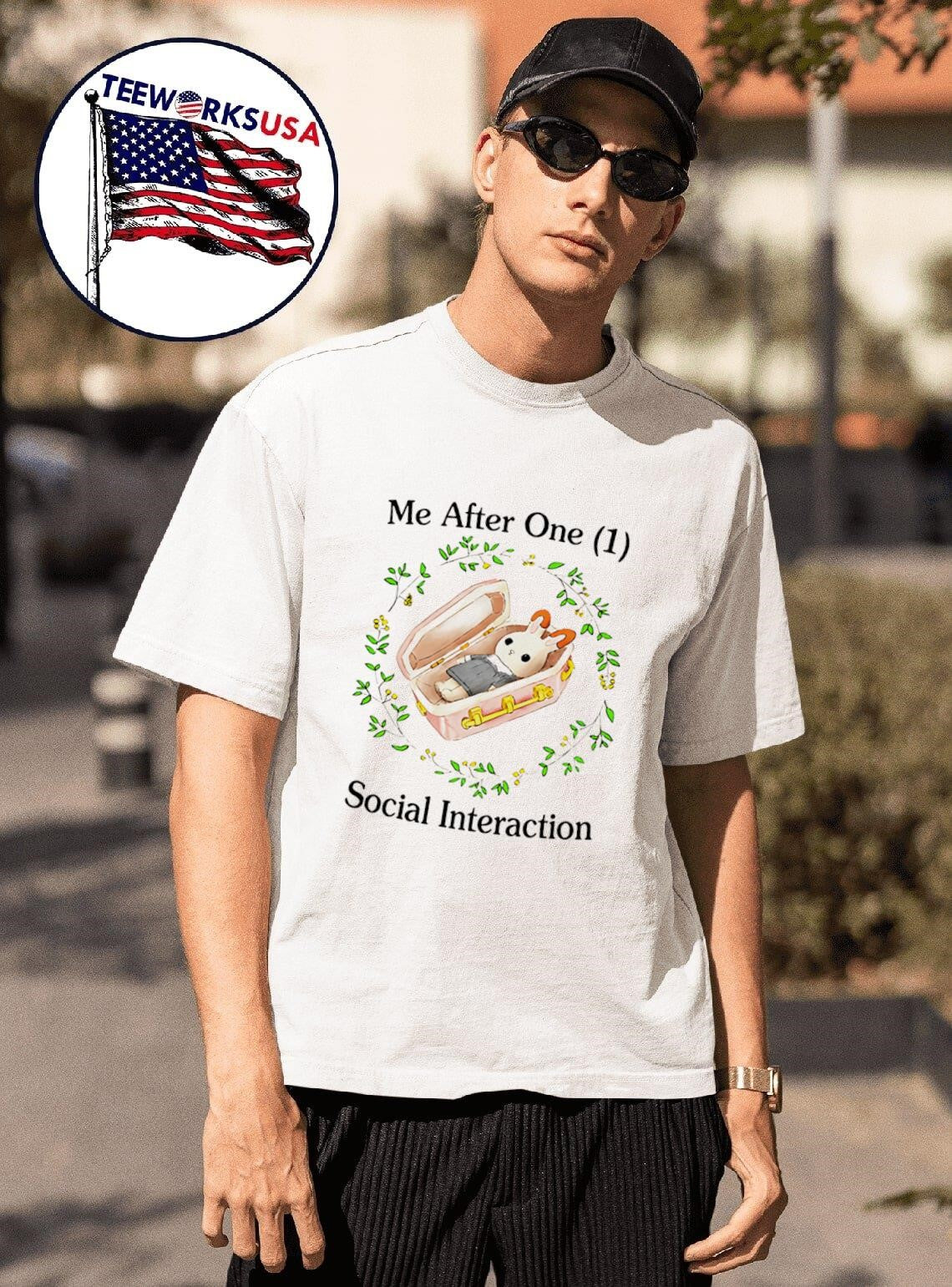 Me after one social interaction - Adult & Kids T-Shirts, Sweatshirts & Hoodies apparel design preview 1