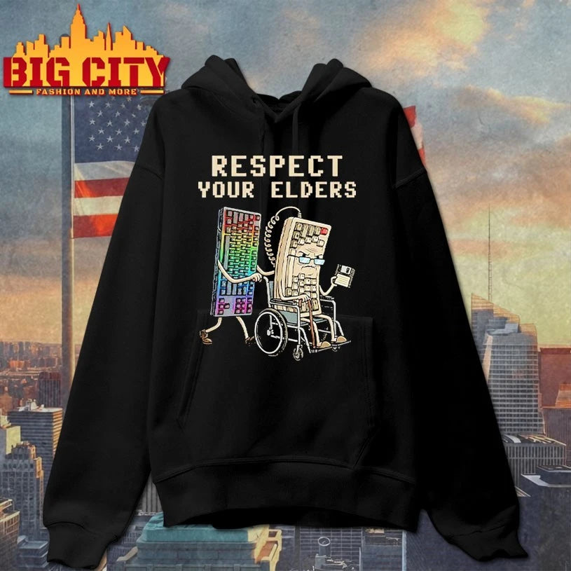 Mechanical Keyboard Respect Your Elders - Adult & Kids T-Shirts, Sweatshirts & Hoodies apparel design preview 2