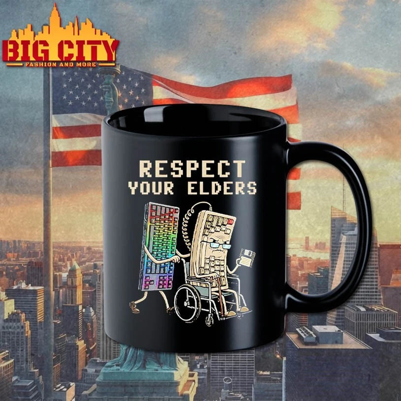 Mechanical Keyboard Respect Your Elders - Adult & Kids T-Shirts, Sweatshirts & Hoodies apparel design preview 3