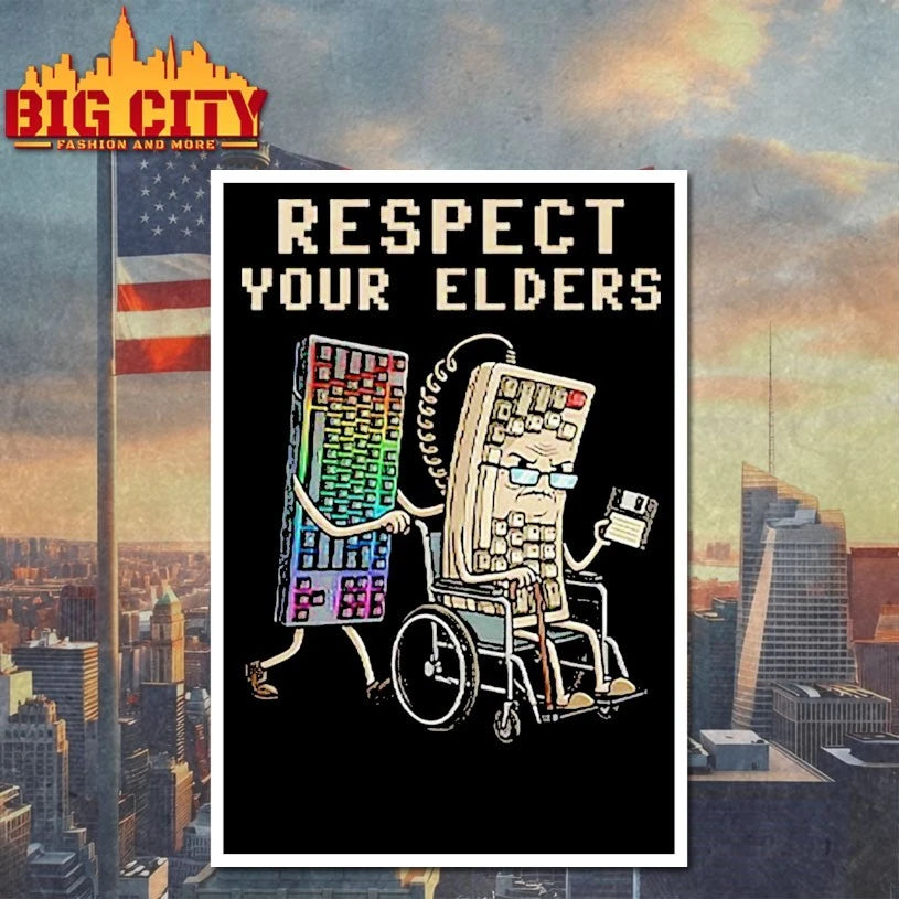 Mechanical Keyboard Respect Your Elders - Adult & Kids T-Shirts, Sweatshirts & Hoodies apparel design preview 4