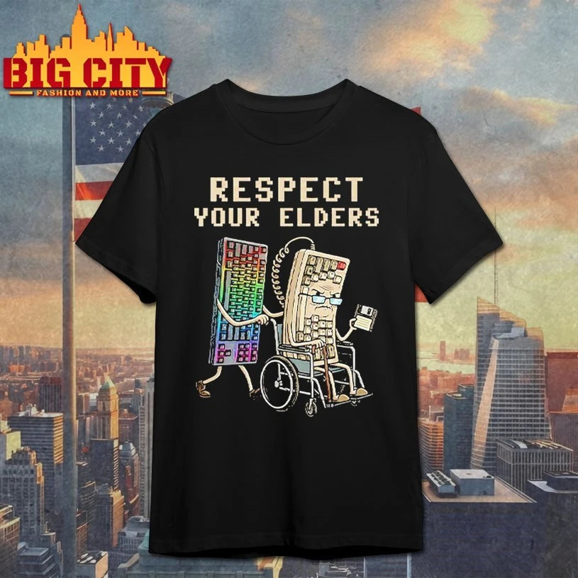 Mechanical Keyboard Respect Your Elders - Adult & Kids T-Shirts, Sweatshirts & Hoodies apparel design preview 1
