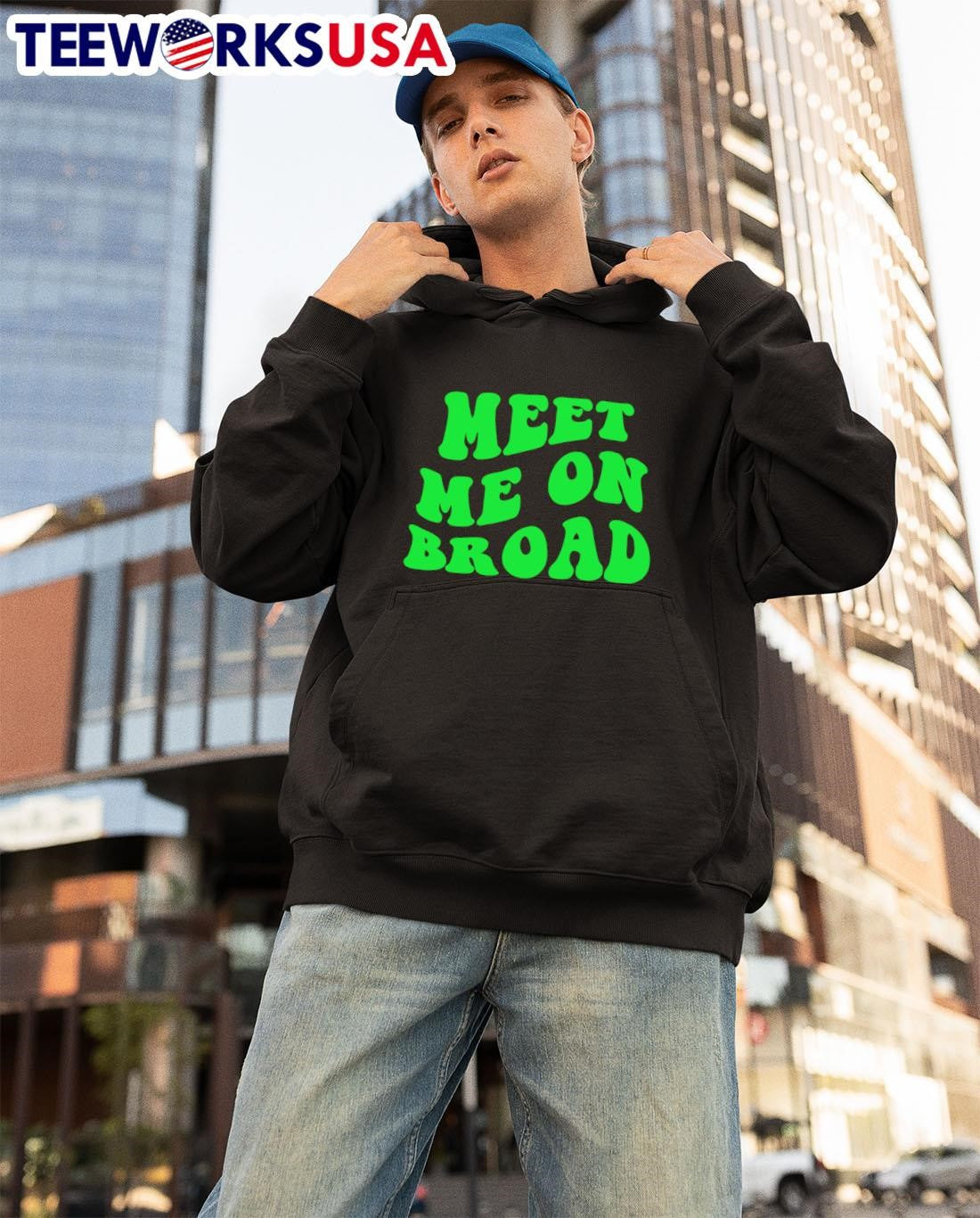 Meet Me On Broad - Adult & Kids T-Shirts, Sweatshirts & Hoodies apparel design preview 3