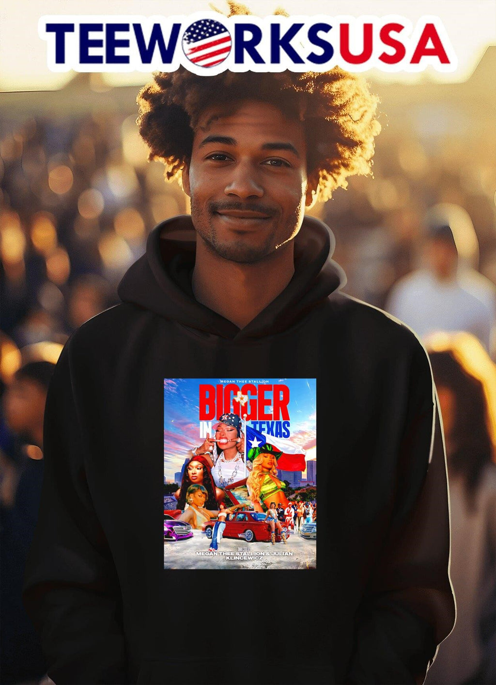 Megan Thee Stallion Bigger in Texas new poster - Adult & Kids T-Shirts, Sweatshirts & Hoodies apparel design preview 2