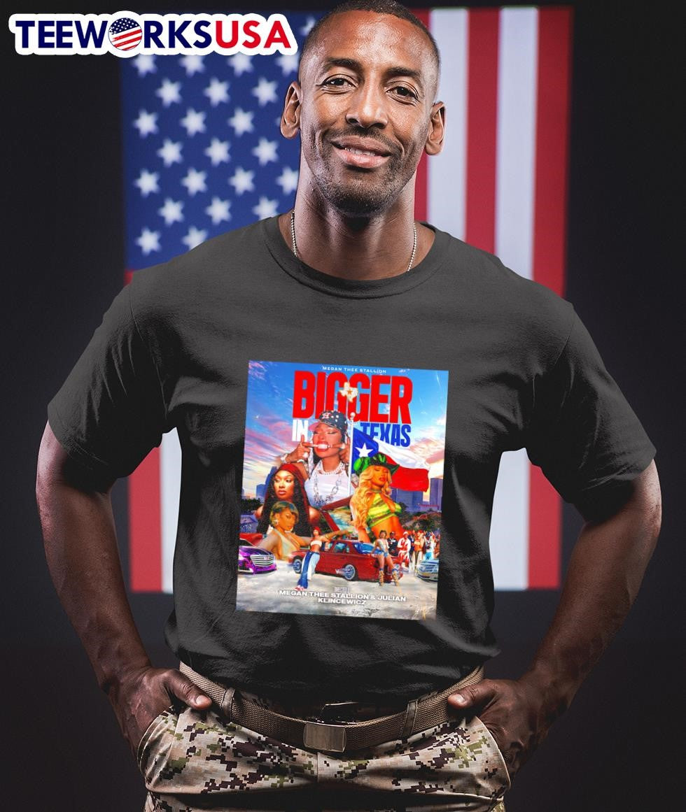 Megan Thee Stallion Bigger in Texas new poster - Adult & Kids T-Shirts, Sweatshirts & Hoodies apparel design preview 1