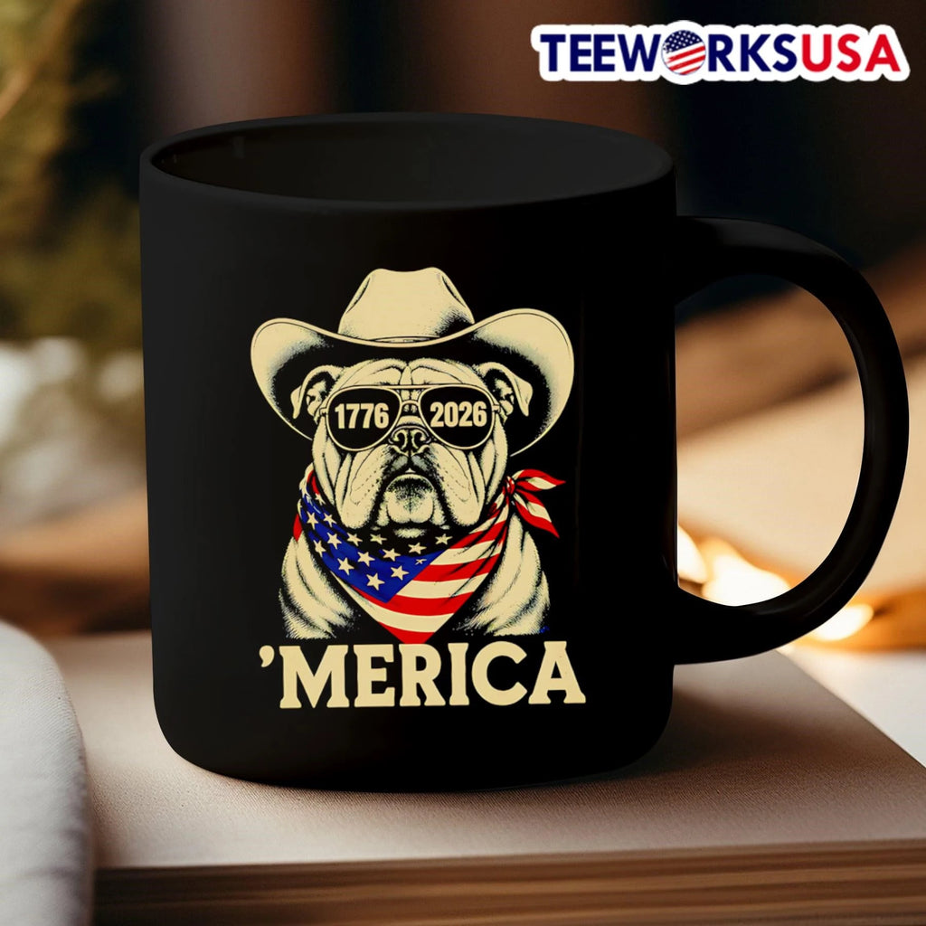 'Merica 1776 2026 Bulldog - Adult & Kids T-Shirts, Sweatshirts & Hoodies apparel design preview 3