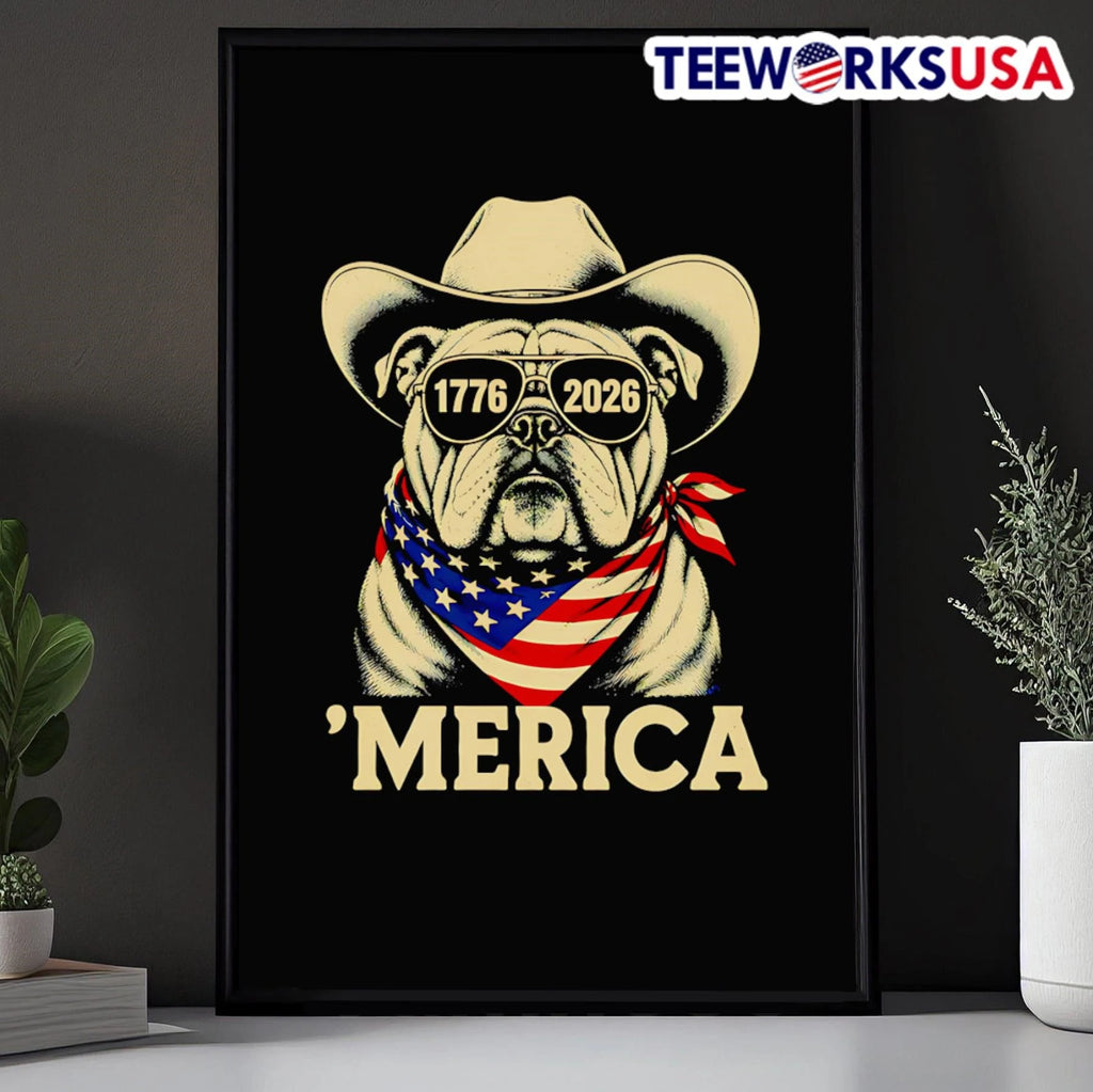 'Merica 1776 2026 Bulldog - Adult & Kids T-Shirts, Sweatshirts & Hoodies apparel design preview 5