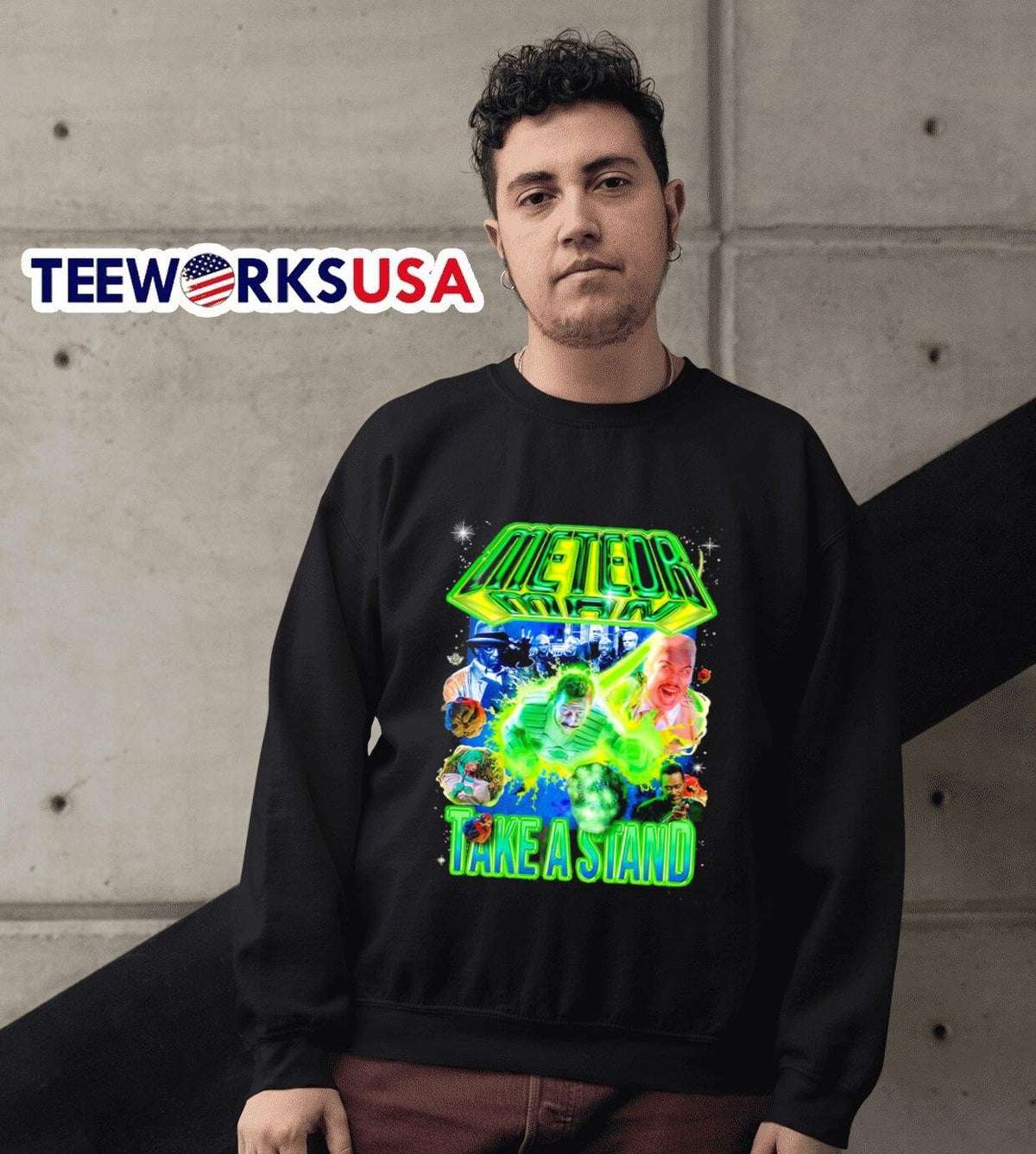 Meteor man take a stand - Adult & Kids T-Shirts, Sweatshirts & Hoodies apparel design preview 3