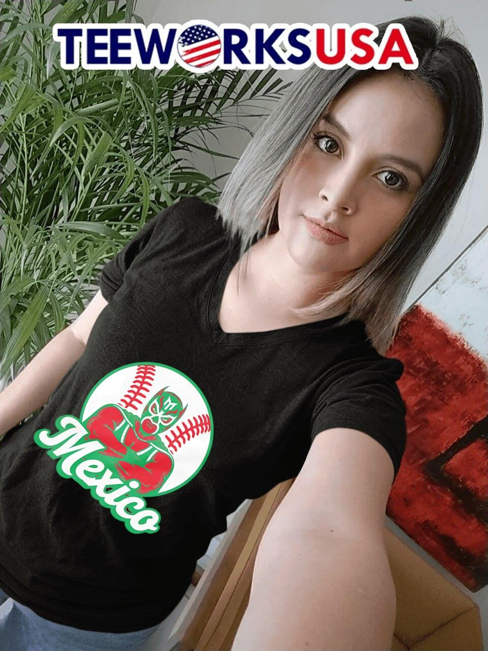 Mexico Luchador Baseball - Adult & Kids T-Shirts, Sweatshirts & Hoodies apparel design preview 7