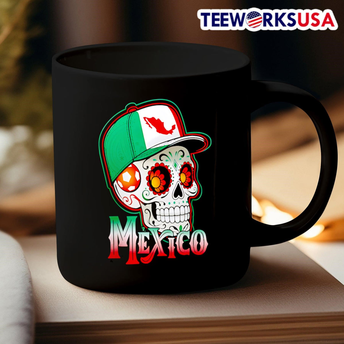 Mexico Sugar Skull - Adult & Kids T-Shirts, Sweatshirts & Hoodies apparel design preview 3