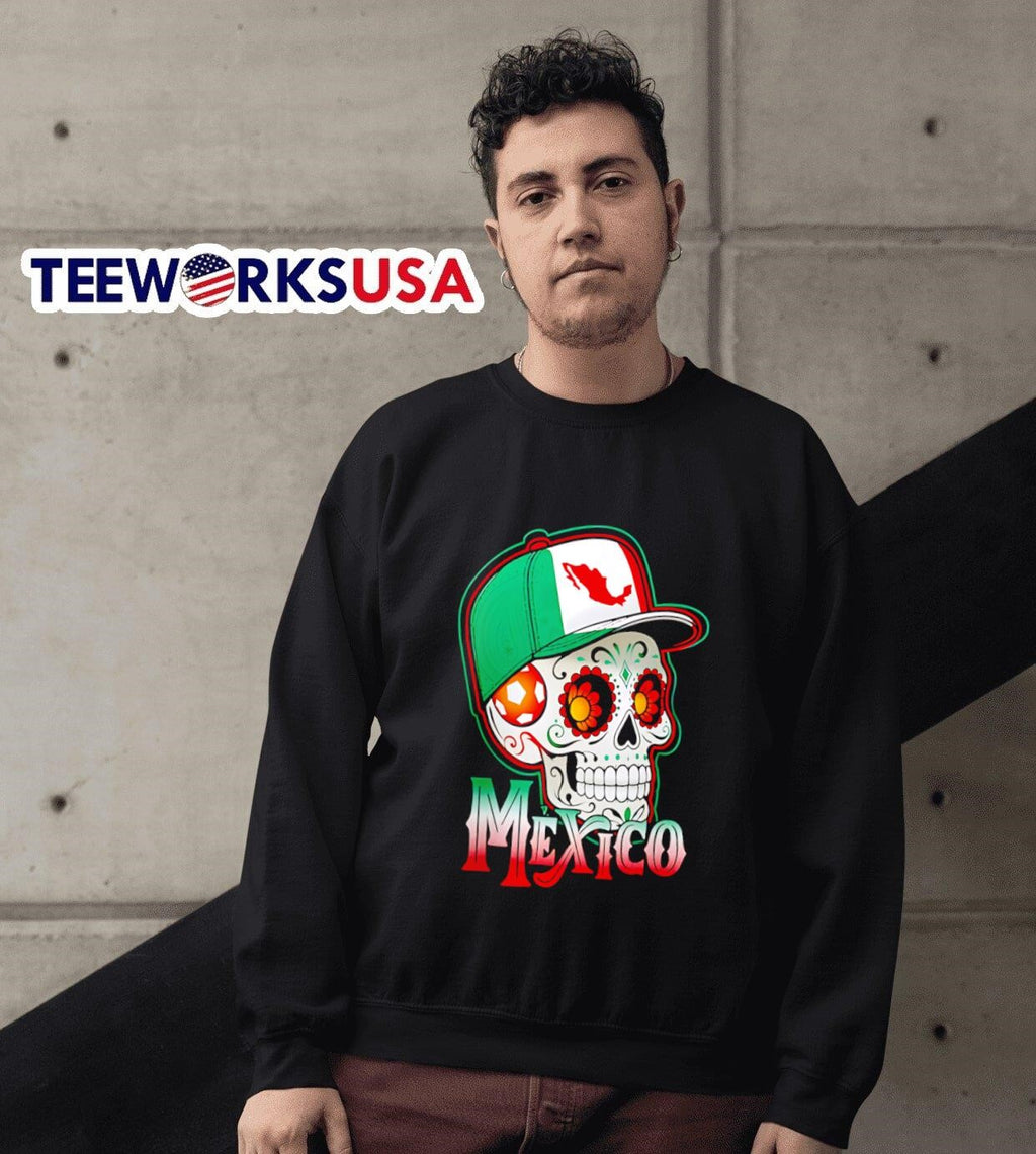 Mexico Sugar Skull - Adult & Kids T-Shirts, Sweatshirts & Hoodies apparel design preview 6