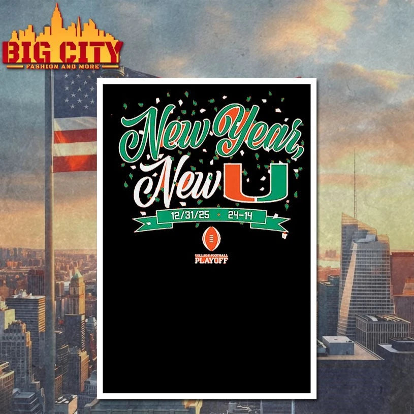 Miami Football CFP New Year, U - Adult & Kids T-Shirts, Sweatshirts & Hoodies apparel design preview 4