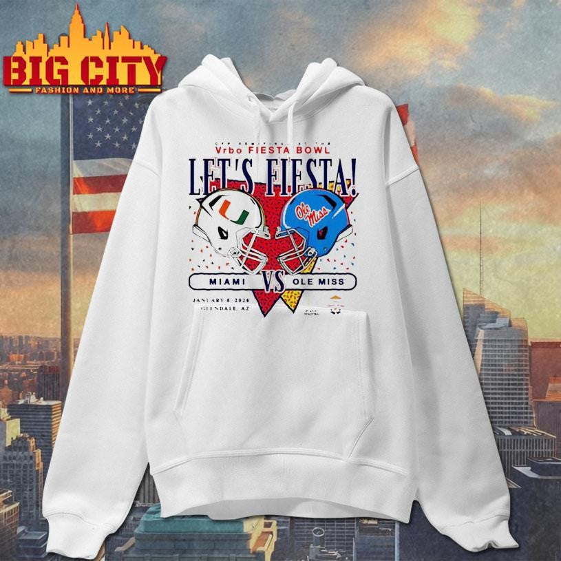 Miami Hurricanes vs Ole Miss Rebels Fiesta Bowl - Adult & Kids T-Shirts, Sweatshirts & Hoodies apparel design preview 2
