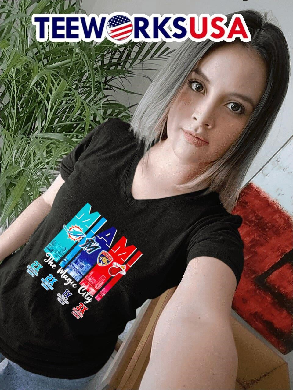 Miami The Magic City - Adult & Kids T-Shirts, Sweatshirts & Hoodies apparel design preview 7