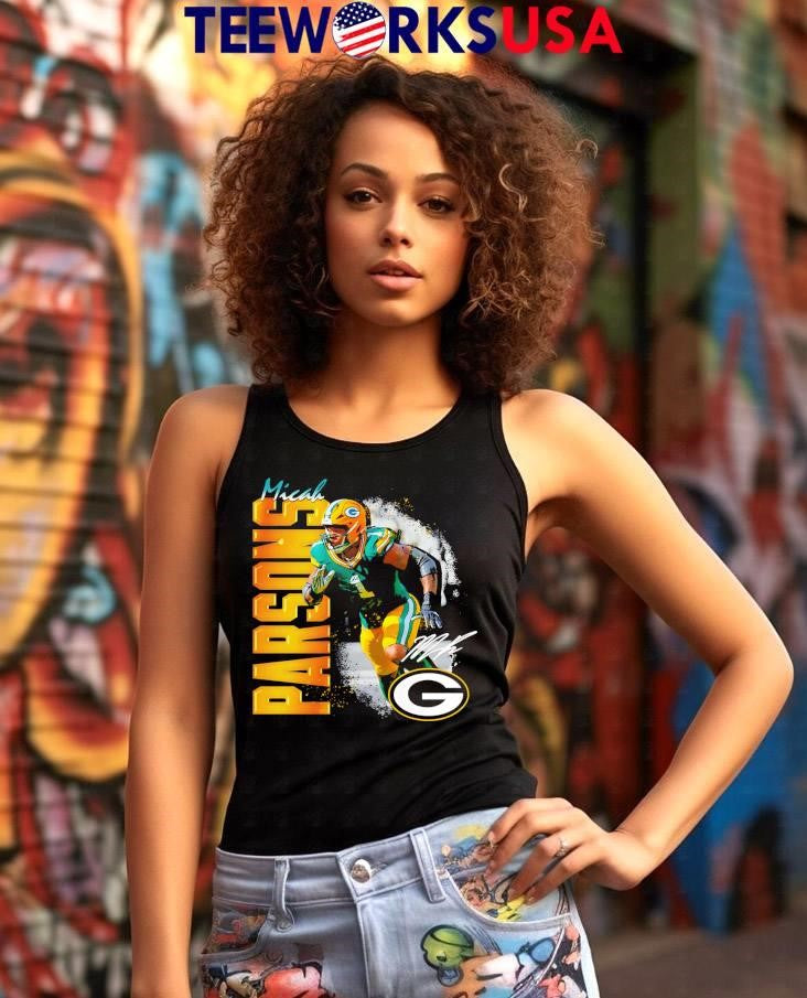 Micah Parsons Green Bay Packers Wordmark Football - Adult & Kids T-Shirts, Sweatshirts & Hoodies apparel design preview 7
