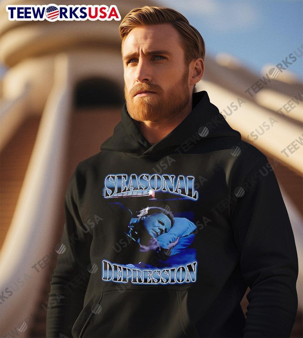 Michael Myers Seasonal Depression - Adult & Kids T-Shirts, Sweatshirts & Hoodies apparel design preview 2