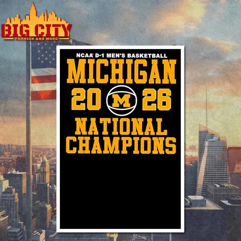 Michigan Men's Basketball 2025-2026 National - Adult & Kids T-Shirts, Sweatshirts & Hoodies apparel design preview 4