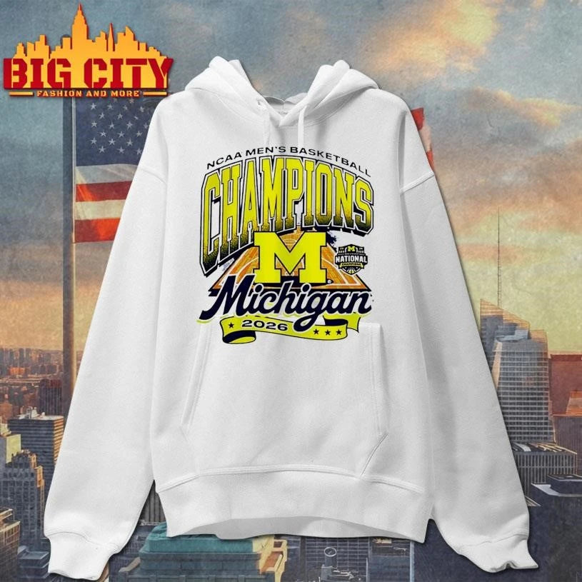 Michigan Wolverines 2026 Men's Basketball National - Adult & Kids T-Shirts, Sweatshirts & Hoodies apparel design preview 2