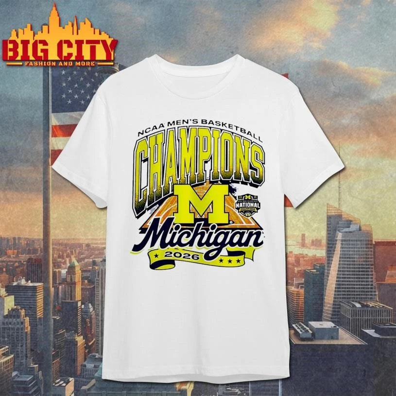 Michigan Wolverines 2026 Men's Basketball National - Adult & Kids T-Shirts, Sweatshirts & Hoodies apparel design preview 1