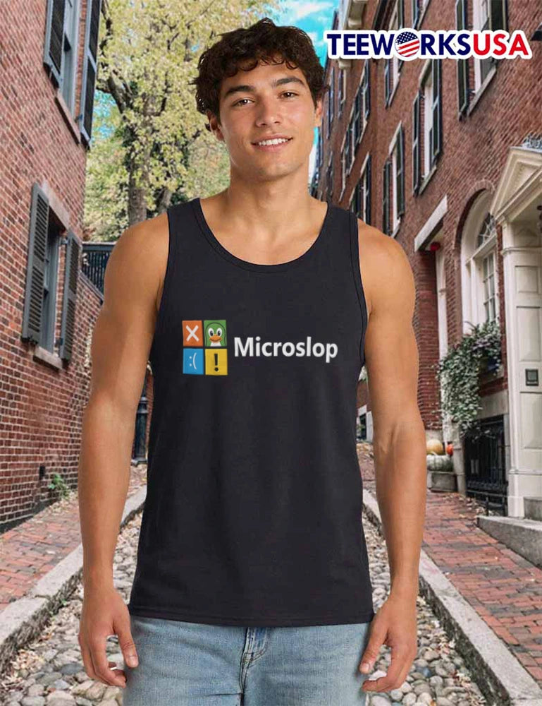 Microslop Parody Logo - Adult & Kids T-Shirts, Sweatshirts & Hoodies apparel design preview 6