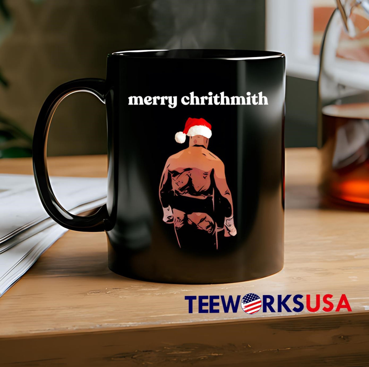 Mike Tyson Butt Merry Chrithmith Xmas - Adult & Kids T-Shirts, Sweatshirts & Hoodies apparel design preview 2