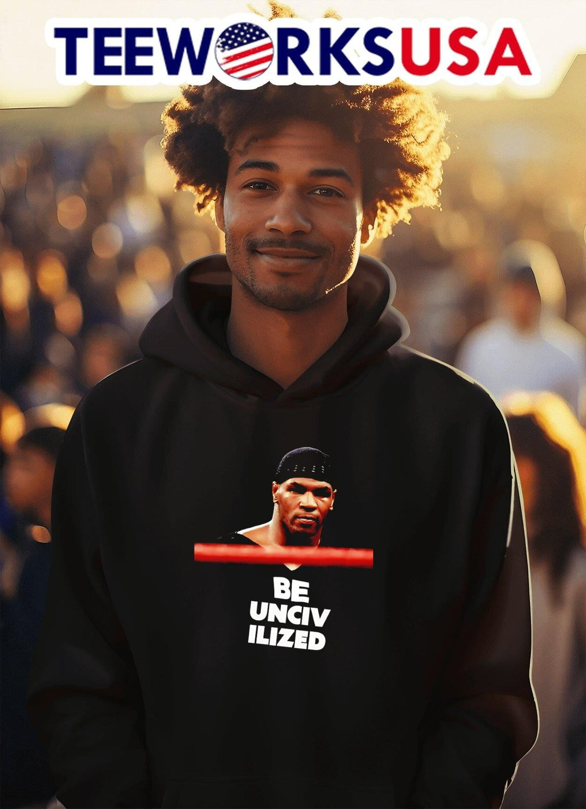 Mike Tyson be Uncivilized - Adult & Kids T-Shirts, Sweatshirts & Hoodies apparel design preview 2