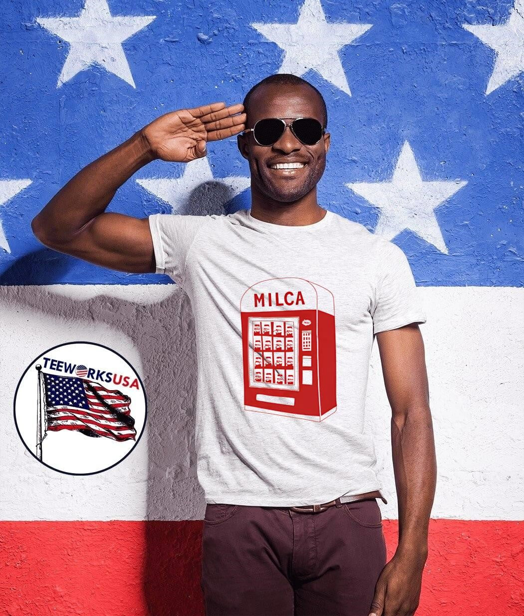 Milca Vintage Vending Machine - Adult & Kids T-Shirts, Sweatshirts & Hoodies apparel design preview 1