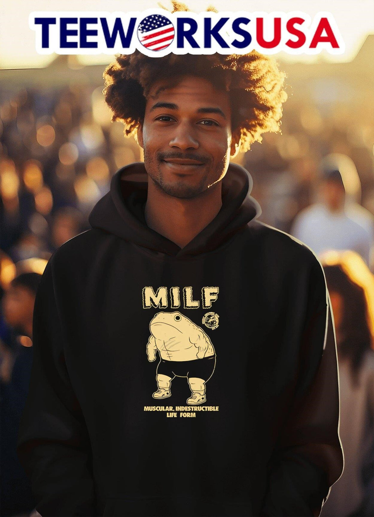 Milf muscular indestructible life form - Adult & Kids T-Shirts, Sweatshirts & Hoodies apparel design preview 2