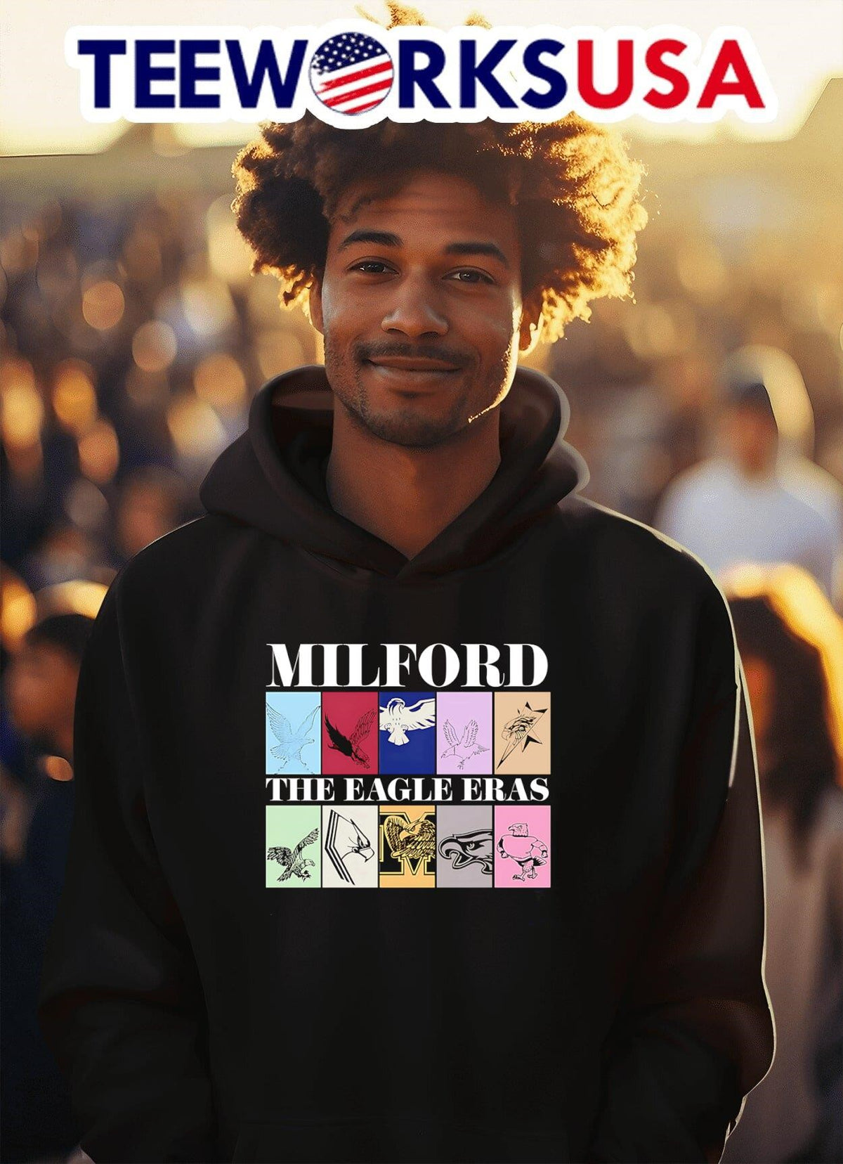 Milford The Eagle Eras - Adult & Kids T-Shirts, Sweatshirts & Hoodies apparel design preview 2