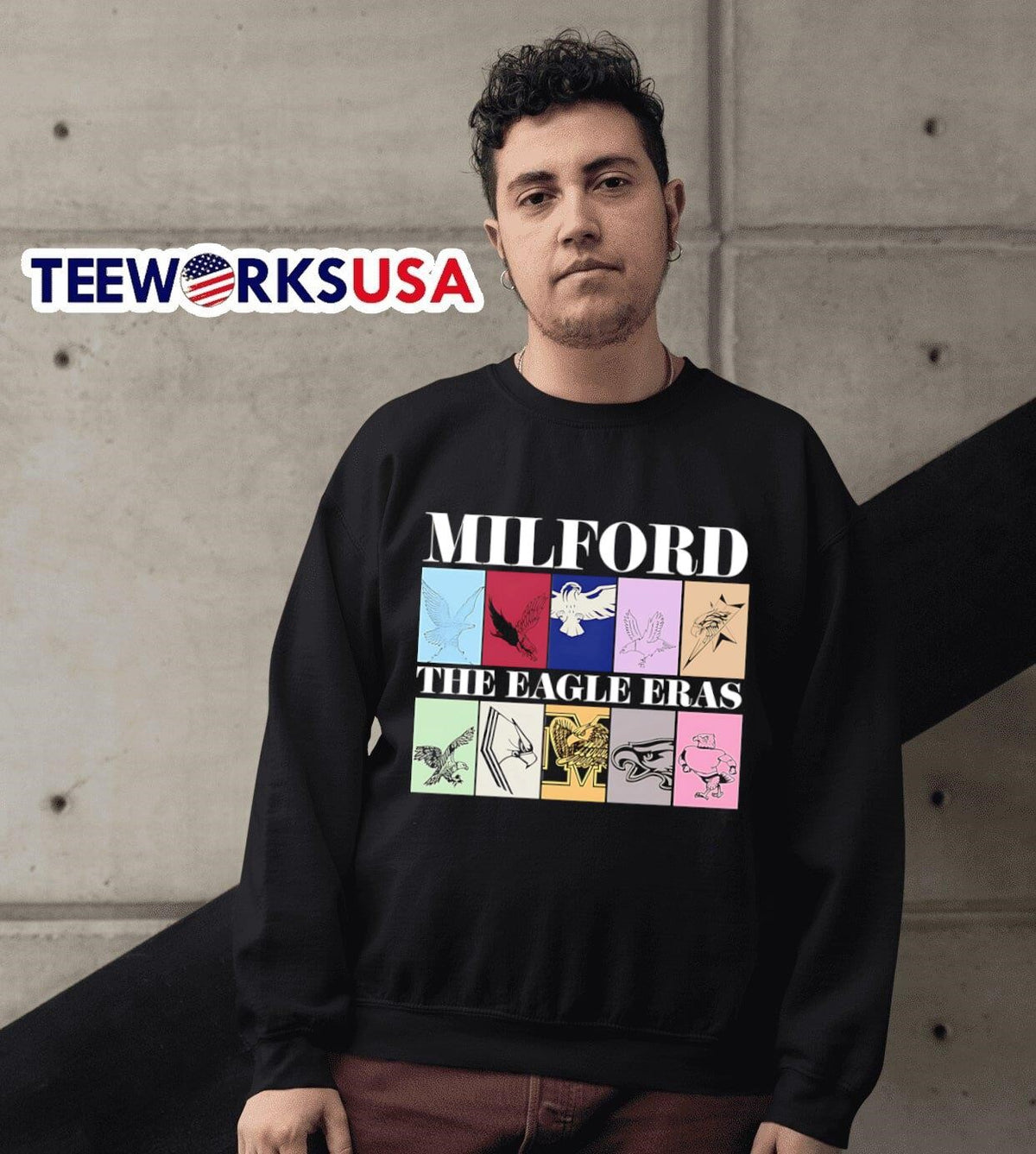 Milford The Eagle Eras - Adult & Kids T-Shirts, Sweatshirts & Hoodies apparel design preview 3