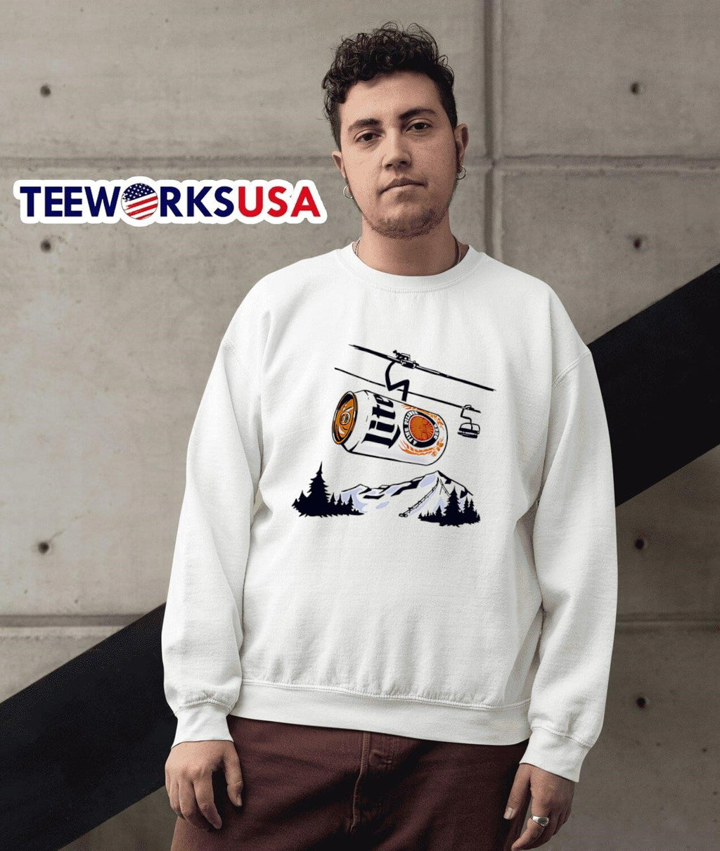 Miller Lite beer Skiing - Adult & Kids T-Shirts, Sweatshirts & Hoodies apparel design preview 3