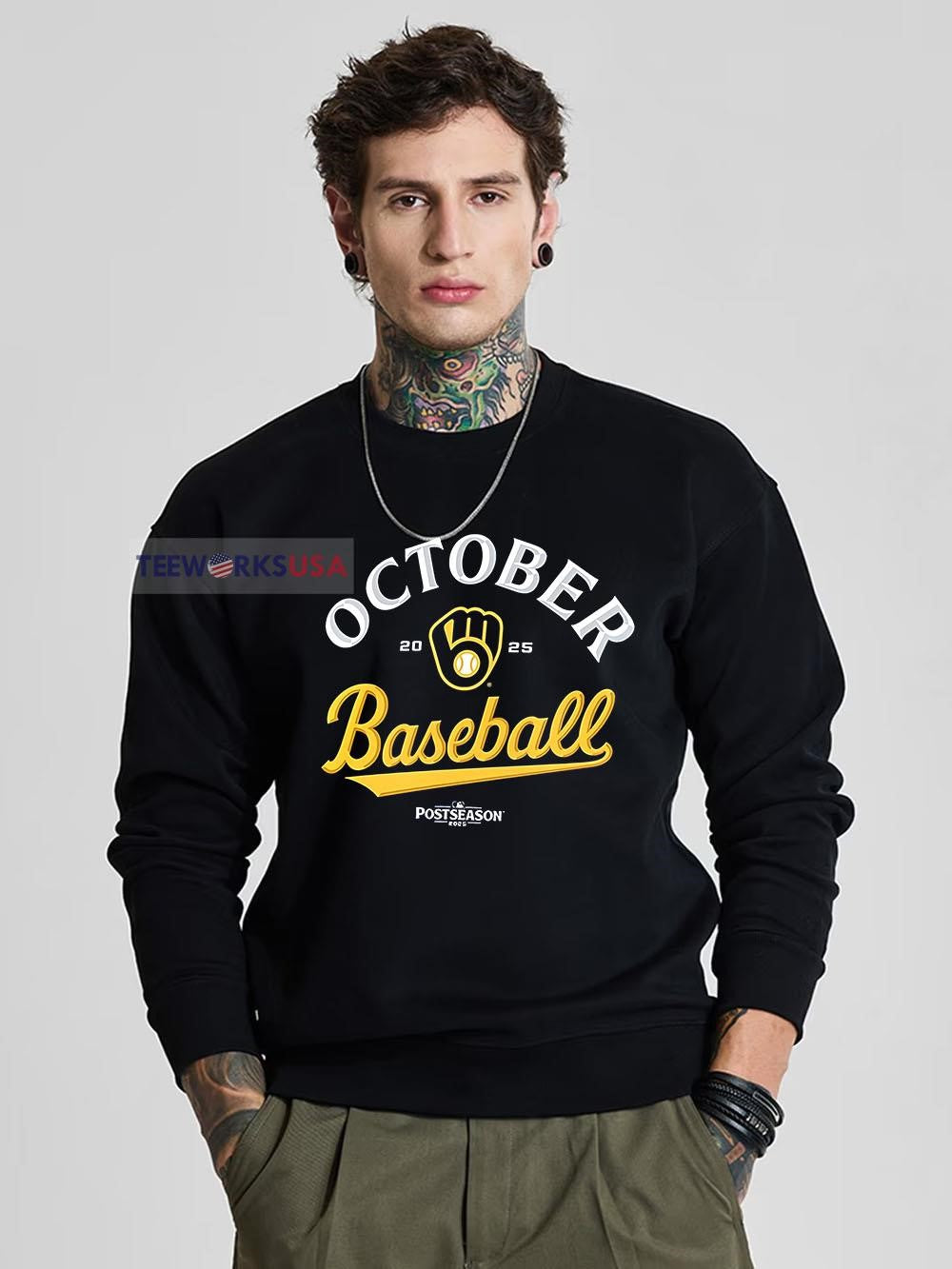 Milwaukee Brewers 2025 Postseason October baseball - Adult & Kids T-Shirts, Sweatshirts & Hoodies apparel design preview 5