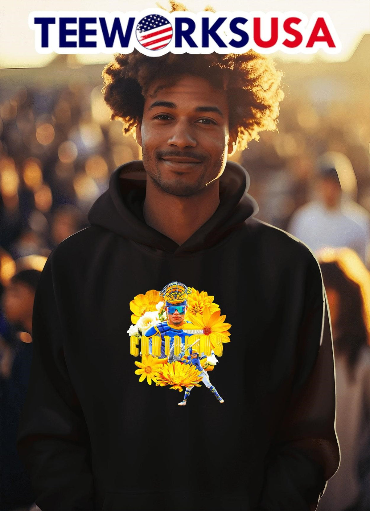 Milwaukee Brewers William Contreras catch the bouquet - Adult & Kids T-Shirts, Sweatshirts & Hoodies apparel design preview 2